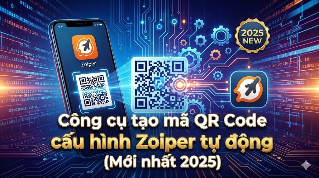 Công cụ tạo mã QR Code cấu hình Zoiper tự động (Mới nhất 2026)